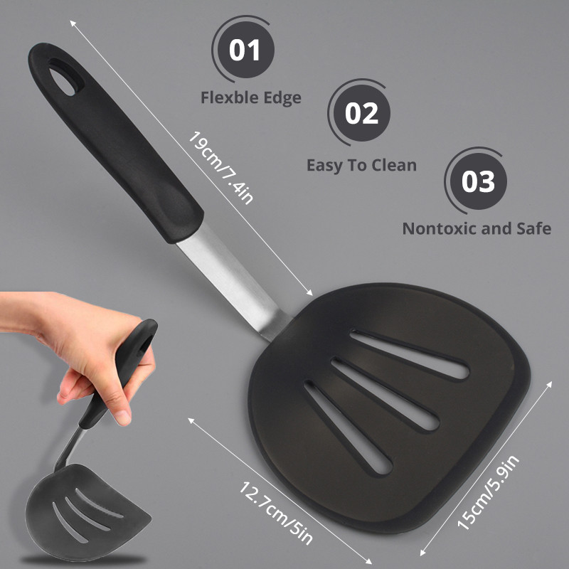 Flexible Silicone Spatula Turn - đánh giá và giá Okonomiyaki Spatula
