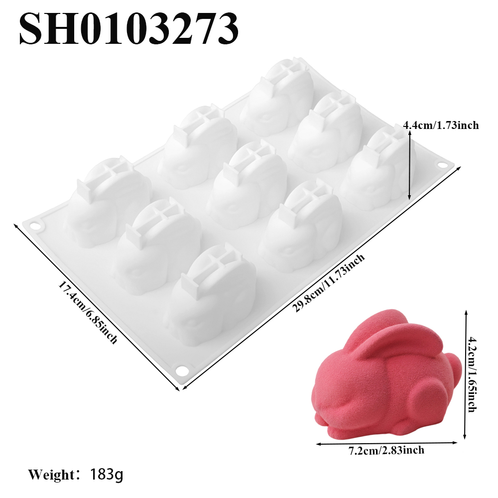 9-Cell Squatting Long Eared Ra - đánh giá và giá Bunny Cake Mold