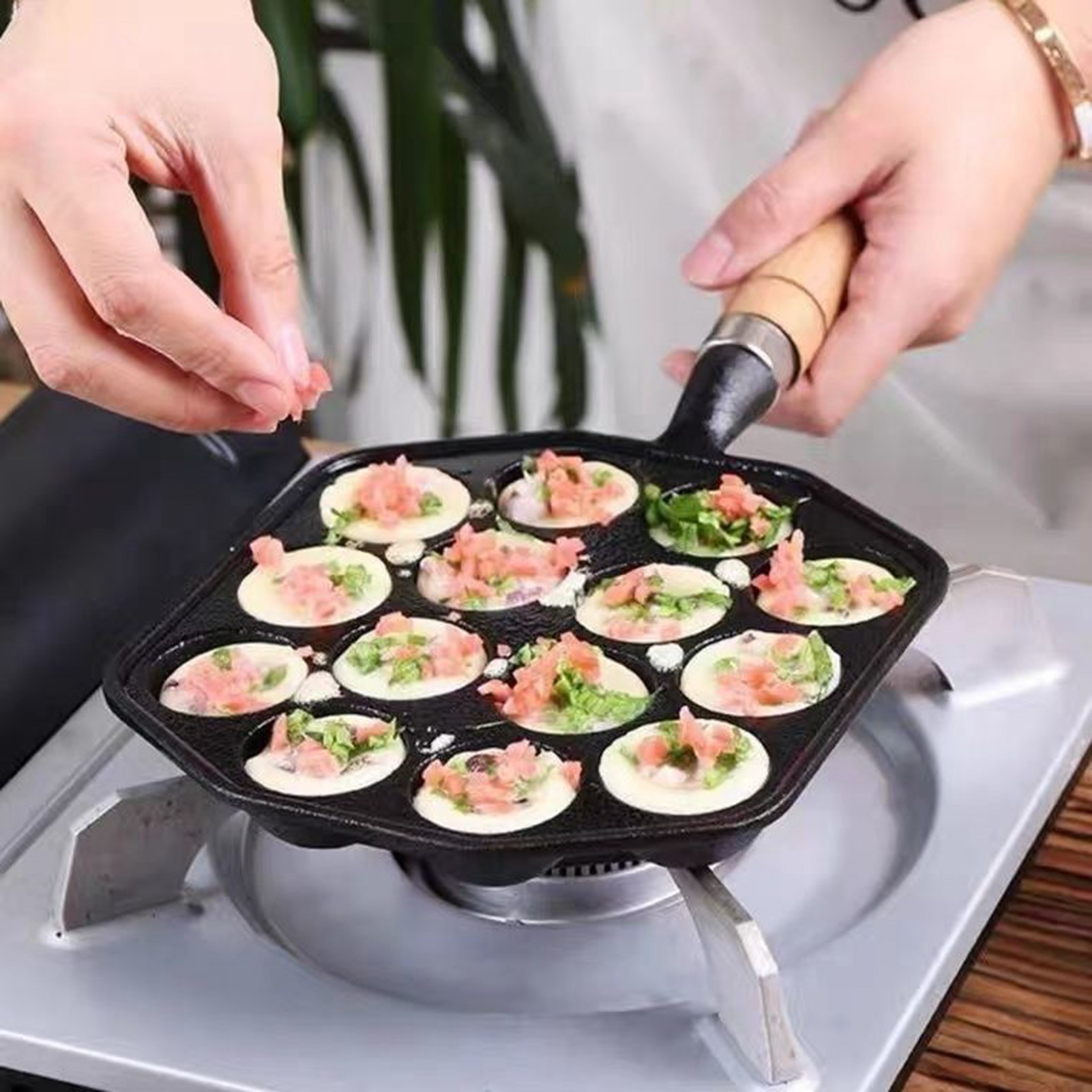 Takoyaki Grill Pan Easy To Cle - đánh giá và giá Takoyaki Grill Plate