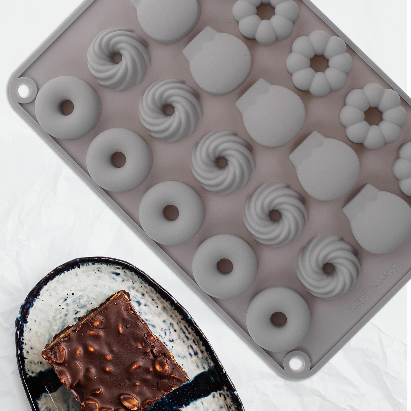 Mini Chocolate Donut Mold Sili - đánh giá và giá Donut Mold Silicone