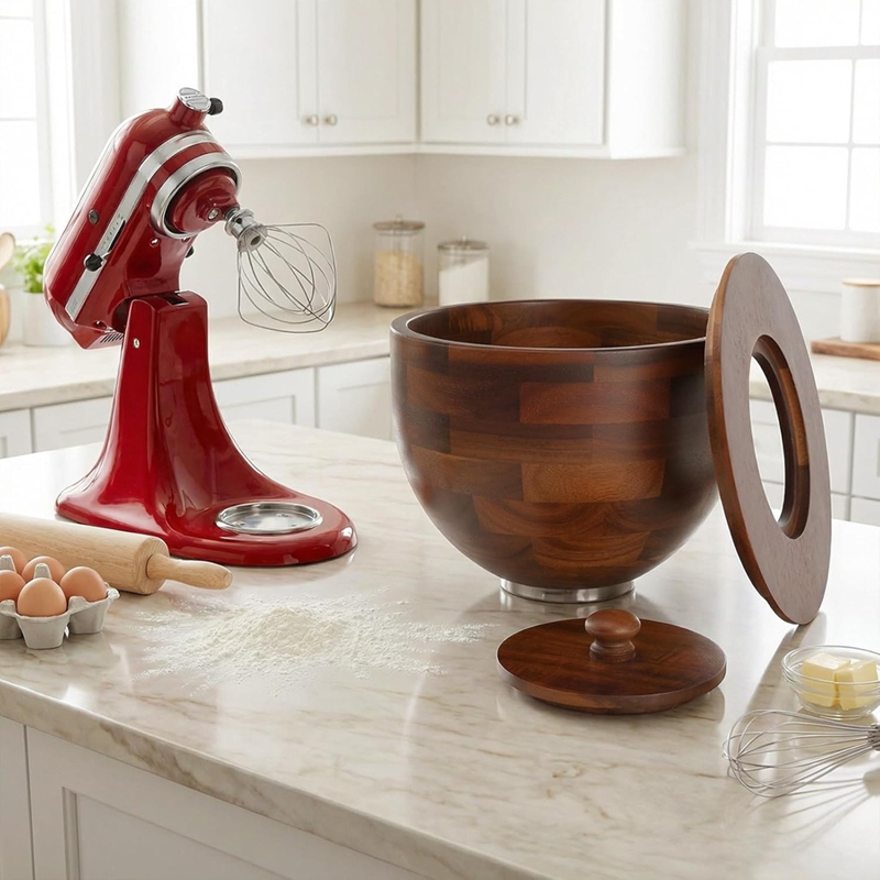 ◉Wood Mixing Bowl for Kitchen  - đánh giá và giá Kitchenaid Mixer Hand Mixer